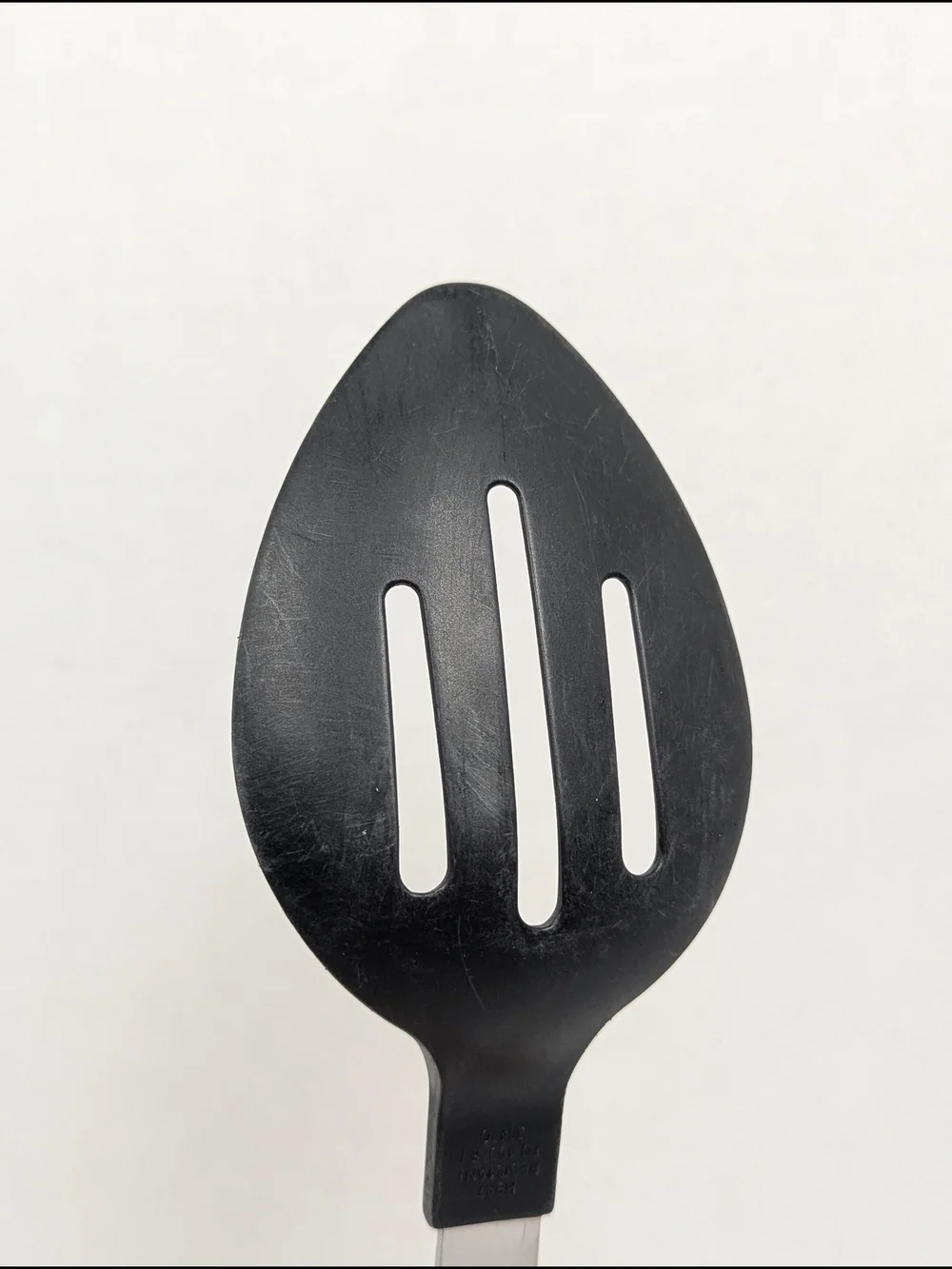 Amco Kitchen Utensil Black Silver Stainless Steel Nylon Slotted Spoon 8074